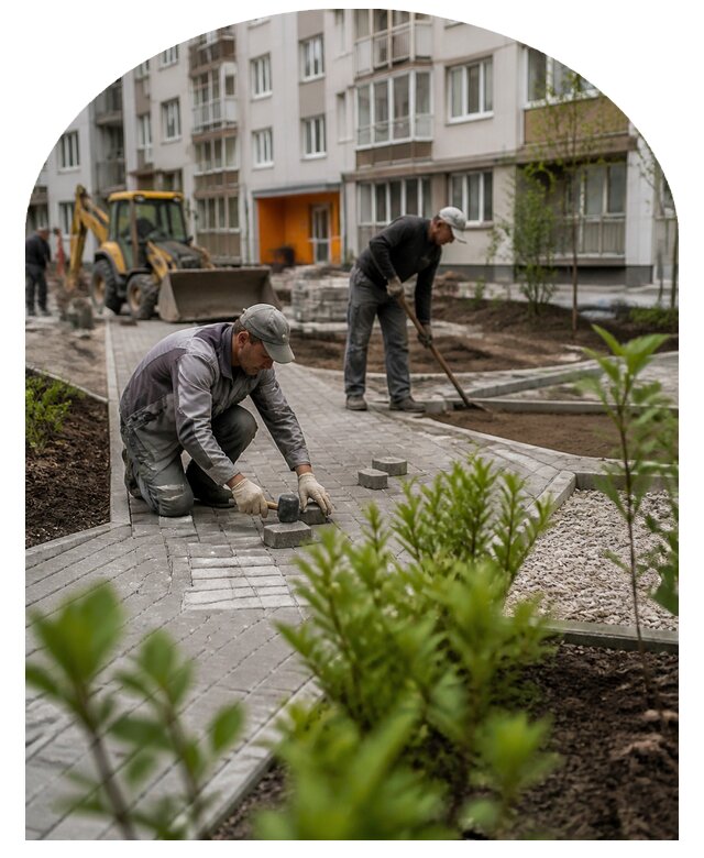 Благоустройство двора многоквартирного дома в Приморско-Ахтарске